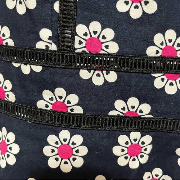 ModCloth Trollied Dolly Daisy Print Dress, Navy and Pink, Small - Picture 5 of 10